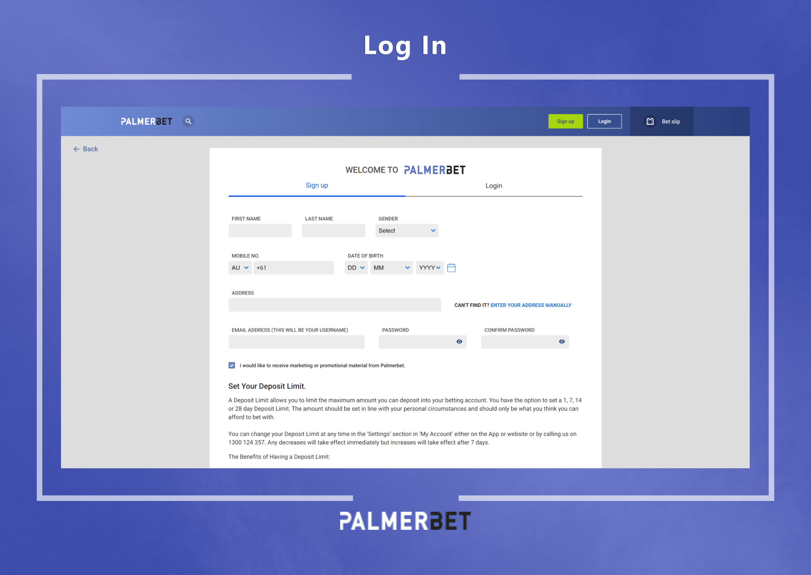 Palmerbet Sign Up