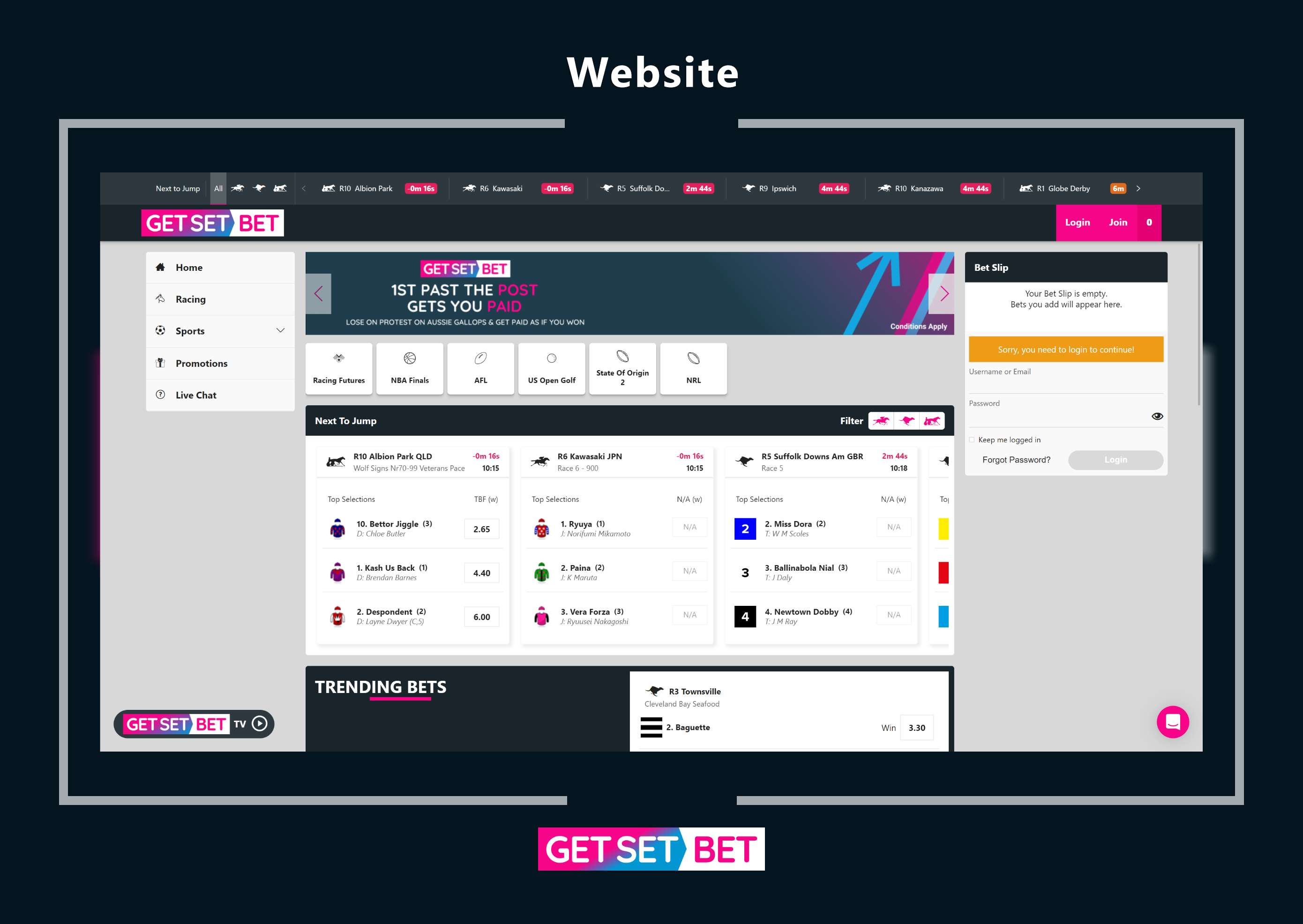 GetSetBet Website