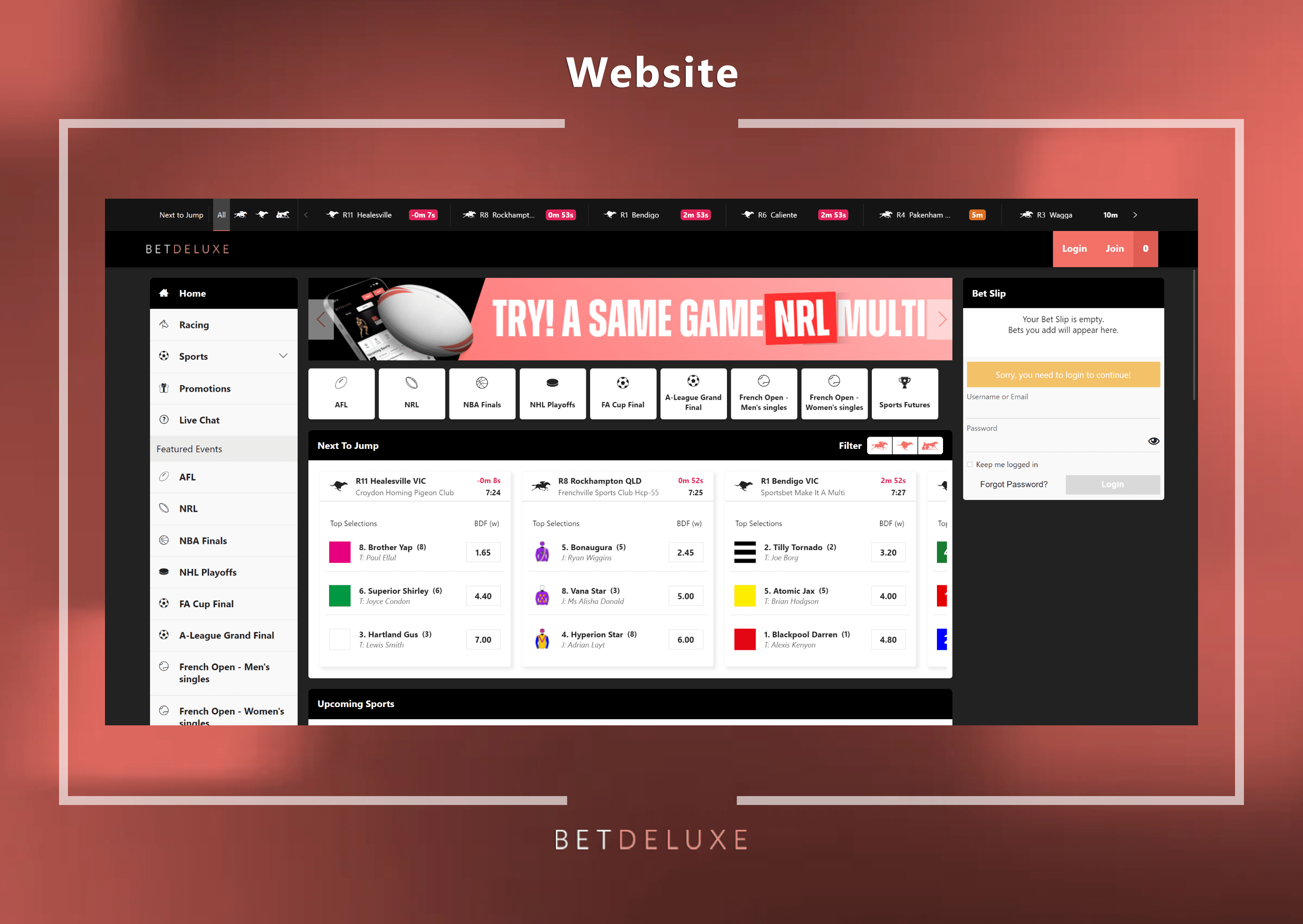 BetDeluxe Website